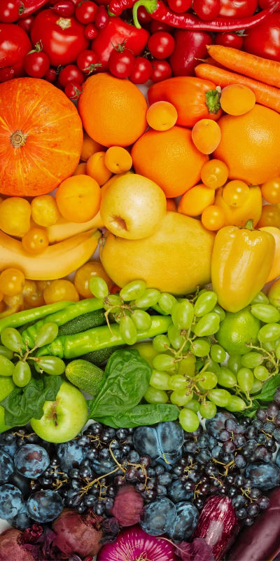 Composition de fruits et légumes frais